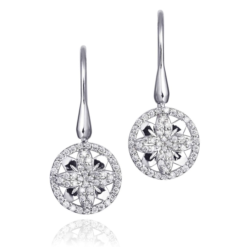 Ellipse Collection Diamond Drop Earrings